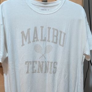 Abercrombie & Fitch White Short Sleeve Graphic Print Tee